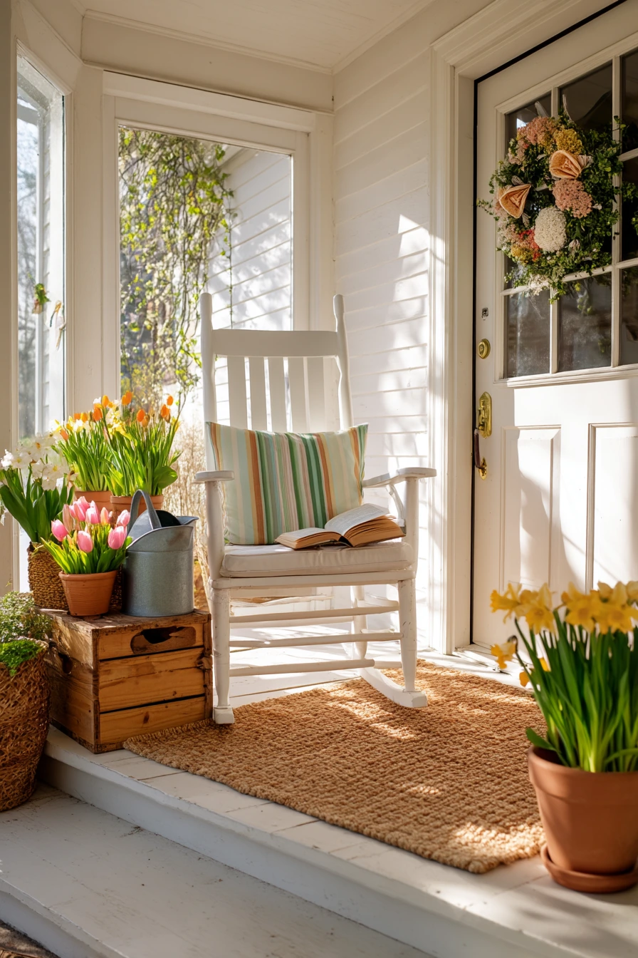 spring front porch decor ideas 4