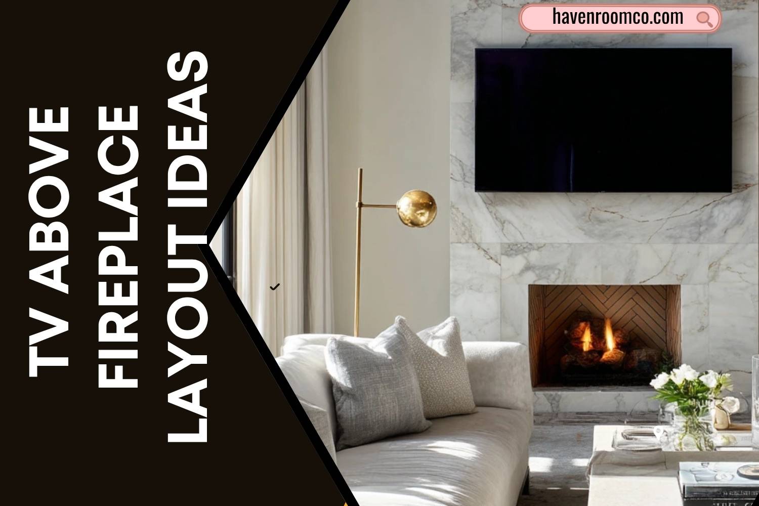 tv above fireplace layout ideas