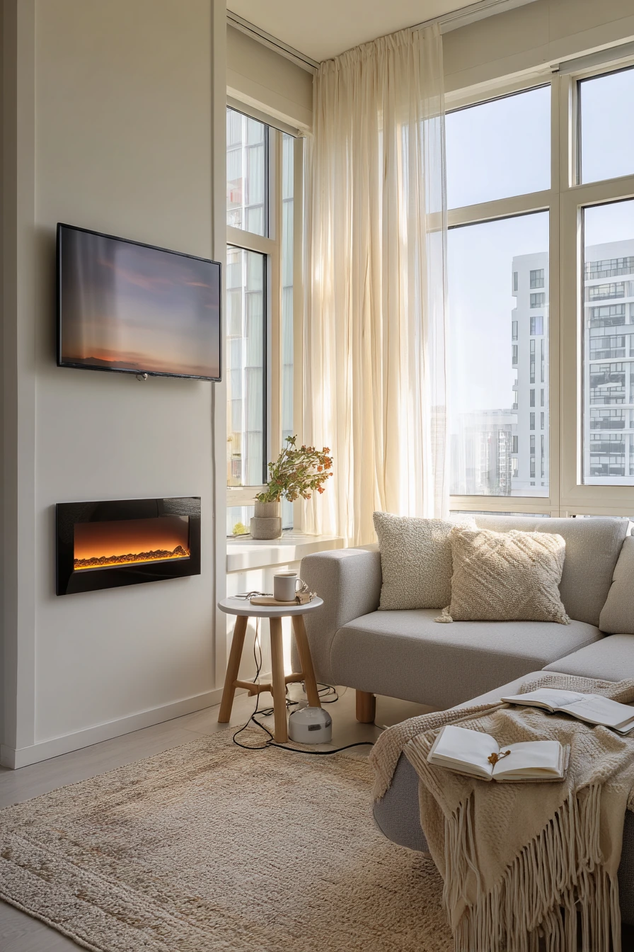 tv above fireplace layout ideas 13