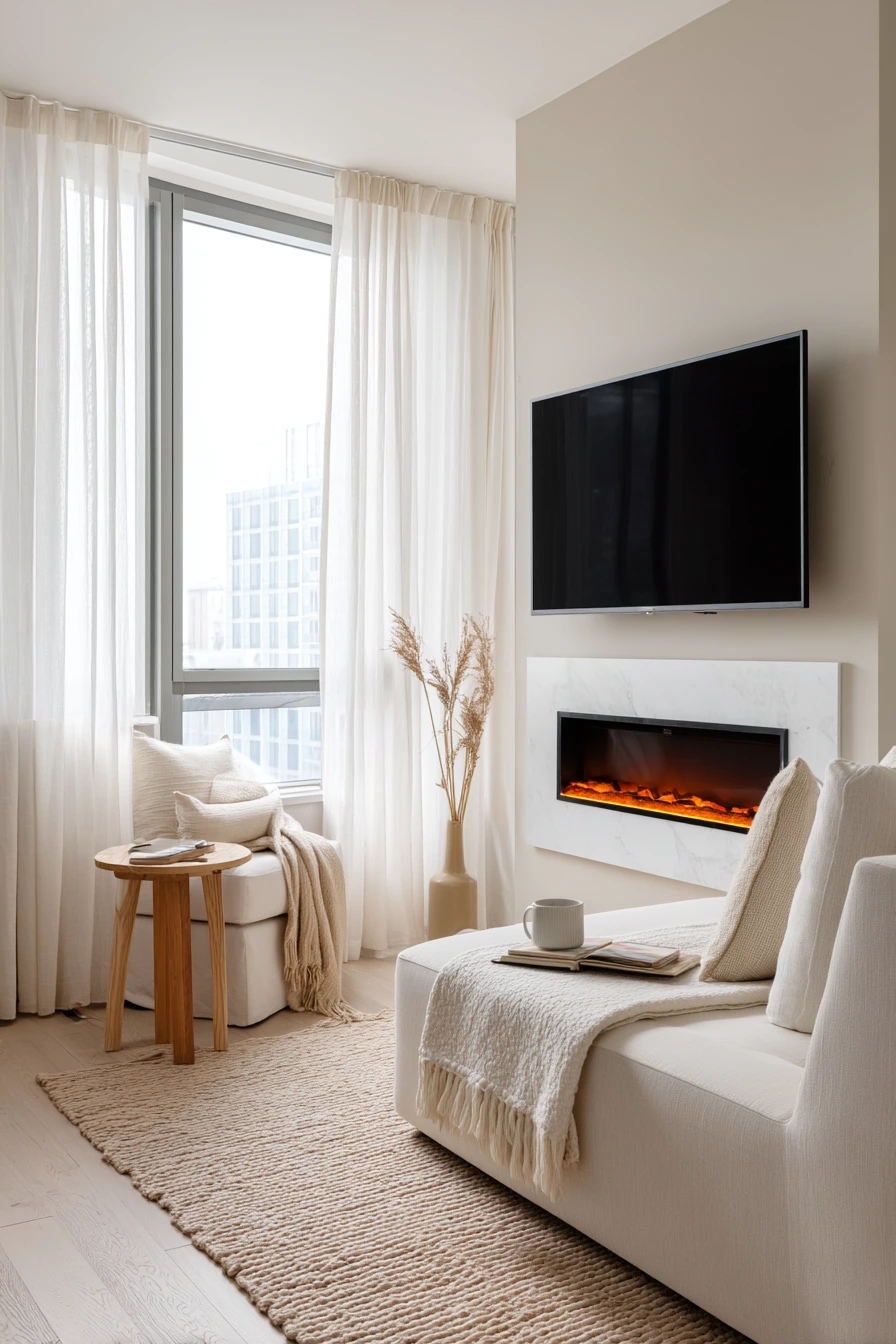 tv above fireplace layout ideas 15