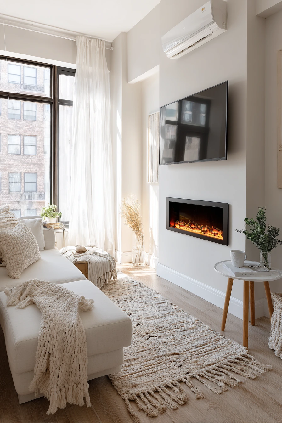 tv above fireplace layout ideas 16
