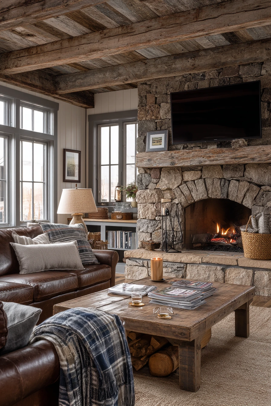 tv above fireplace layout ideas 17