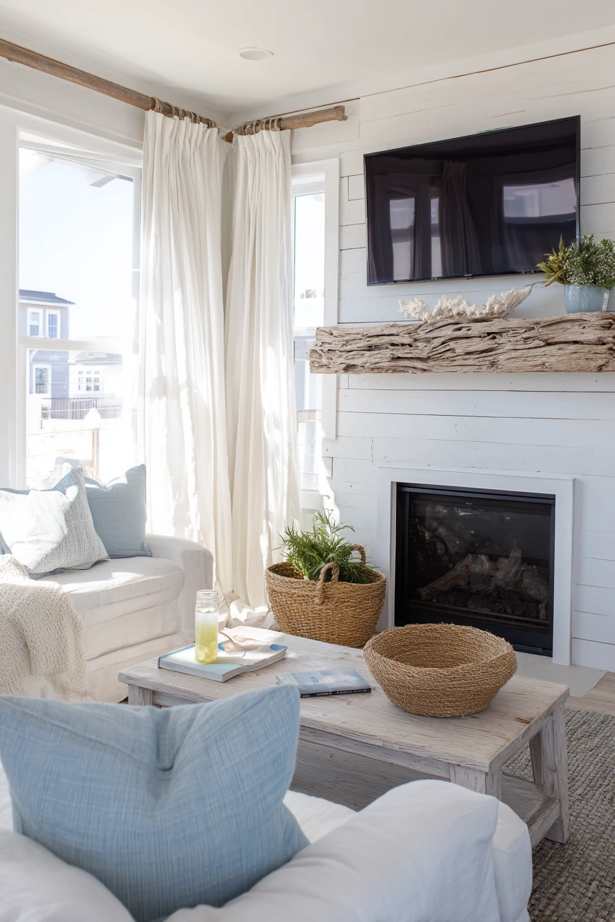 tv above fireplace layout ideas 29