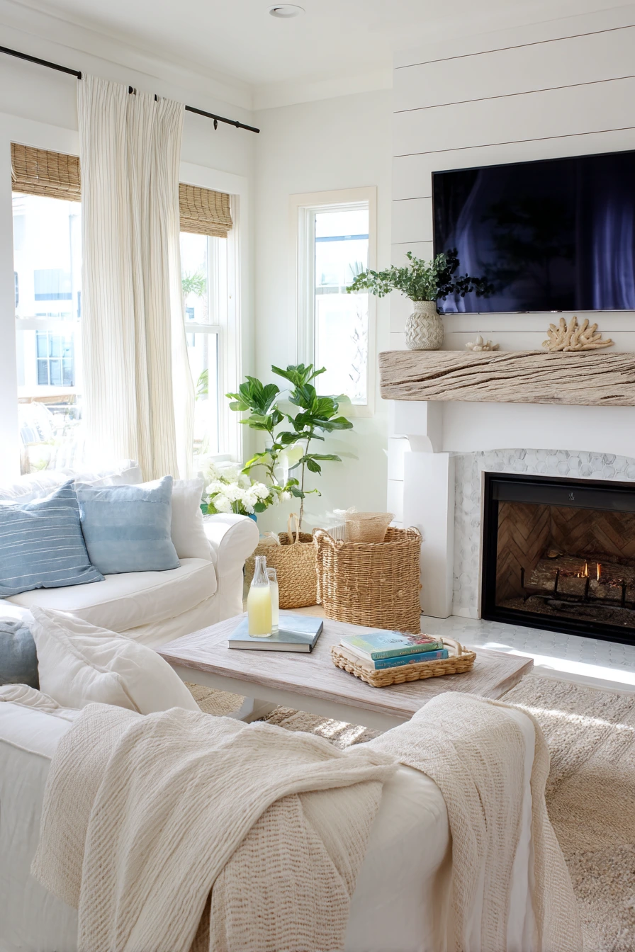 tv above fireplace layout ideas 32