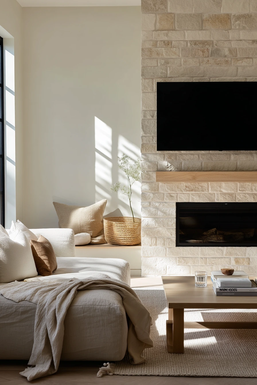 tv above fireplace layout ideas 4