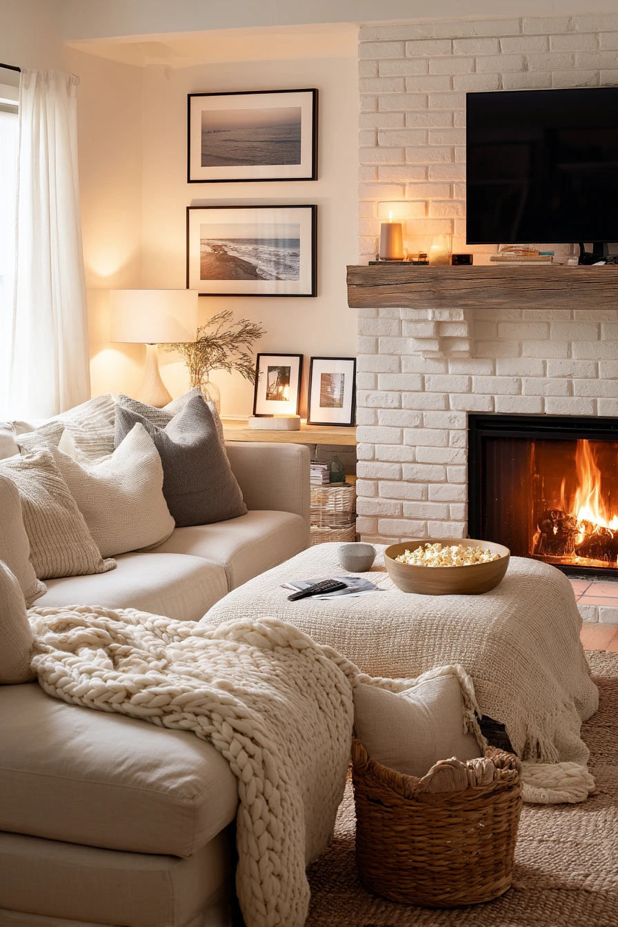 tv above fireplace layout ideas 6