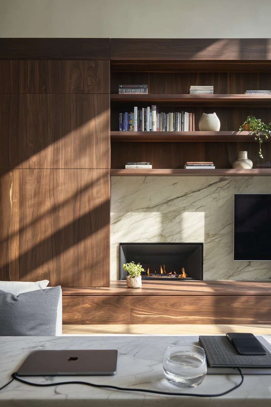 tv above fireplace layout ideas 9