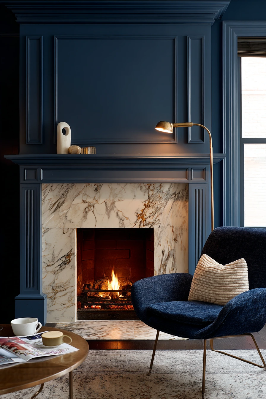 two tone fireplace ideas 15