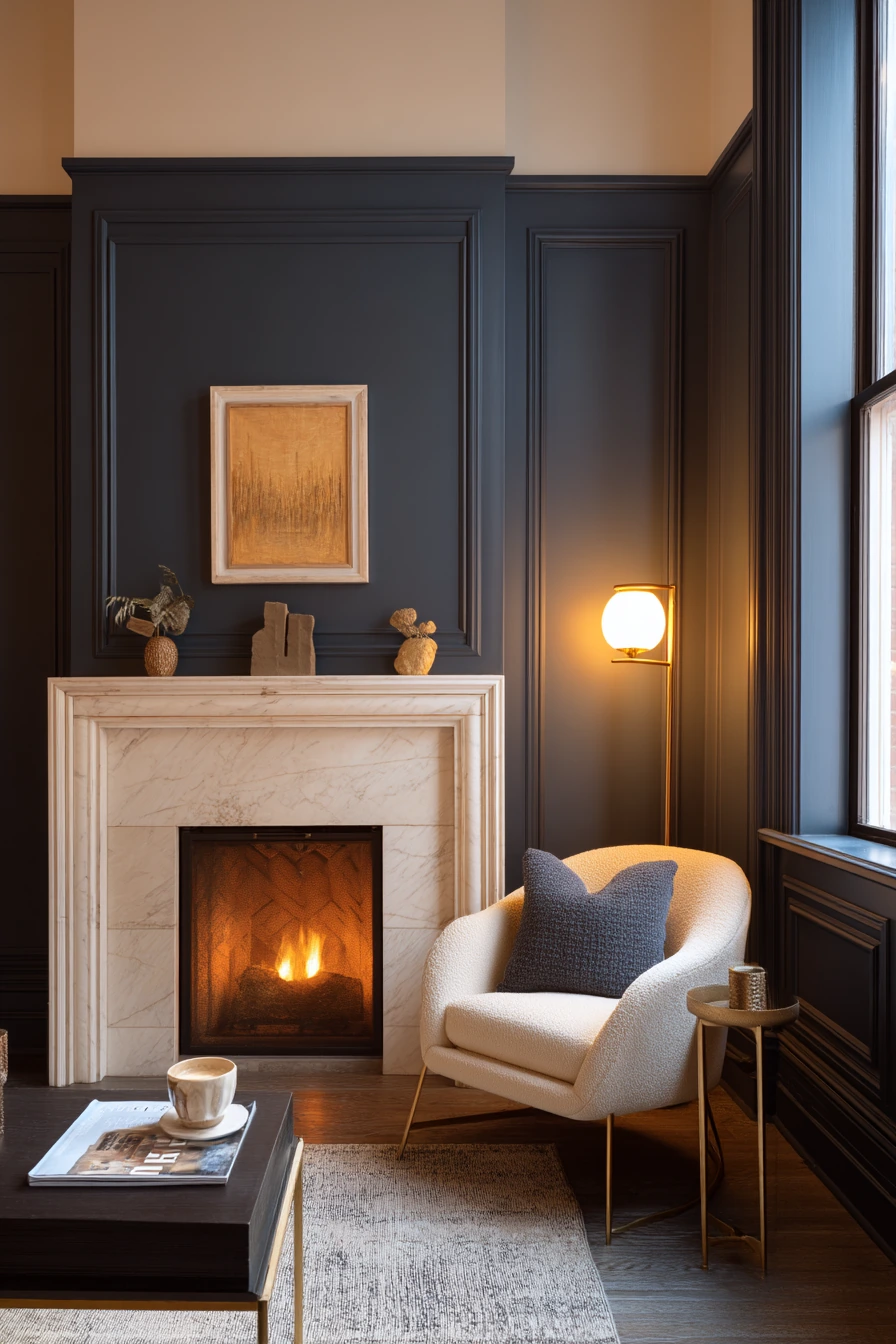 two tone fireplace ideas 16