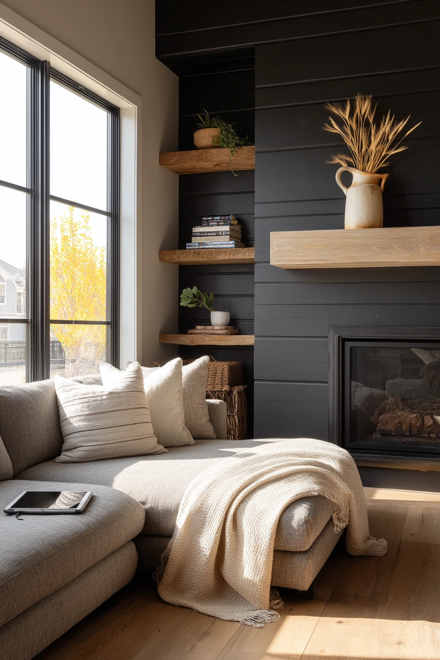 two tone fireplace ideas 21