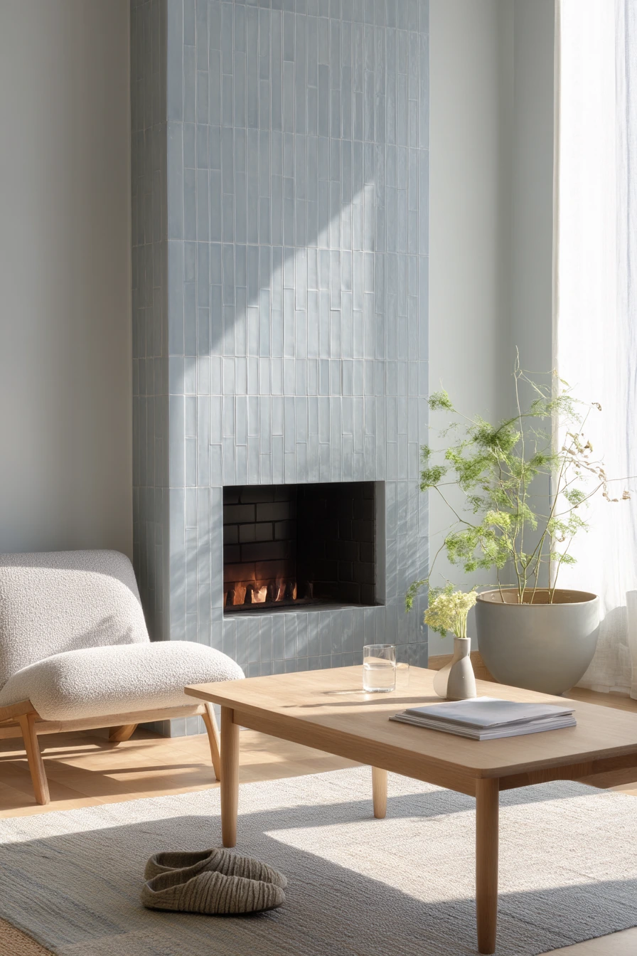 two tone fireplace ideas 25