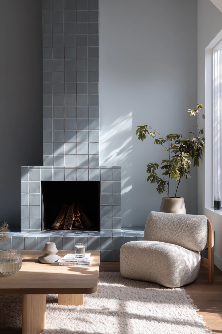 two tone fireplace ideas 26