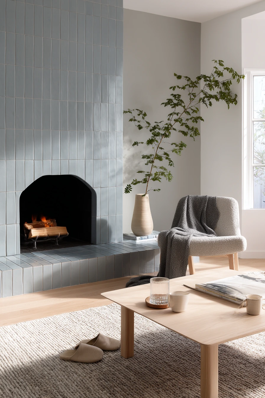 two tone fireplace ideas 27