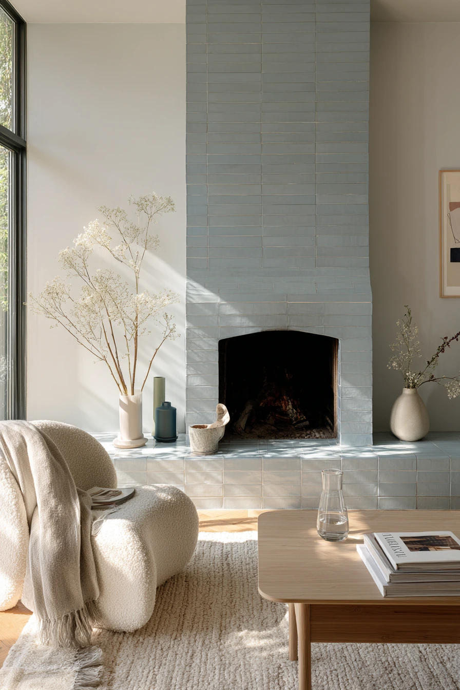 two tone fireplace ideas 28