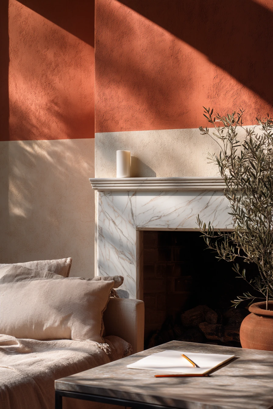 two tone fireplace ideas 36
