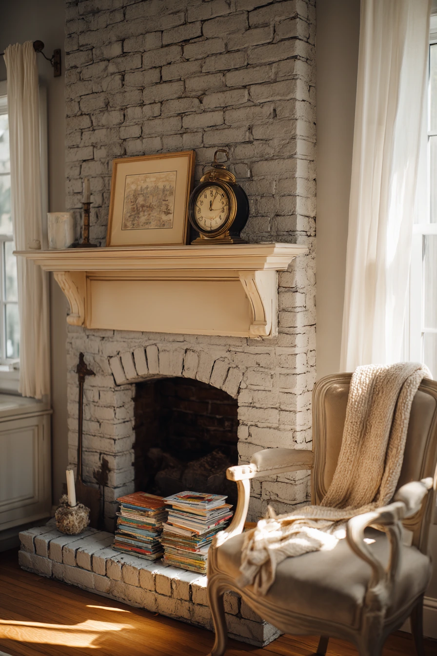 two tone fireplace ideas 37