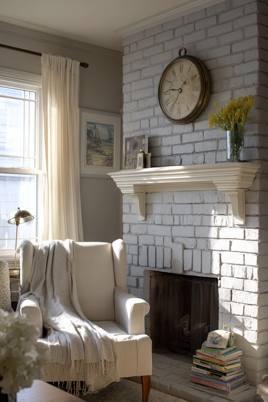 two tone fireplace ideas 38