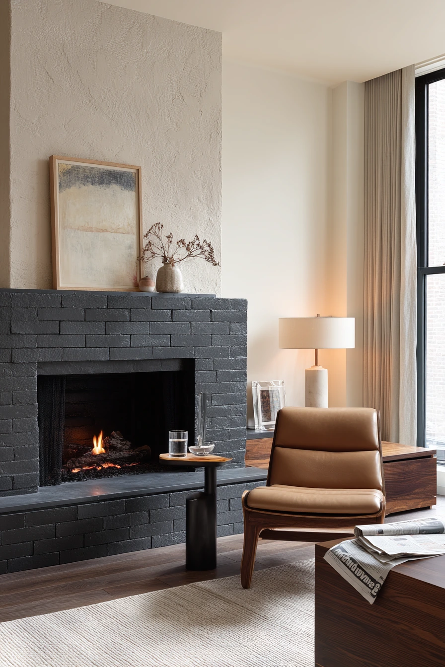two tone fireplace ideas 7