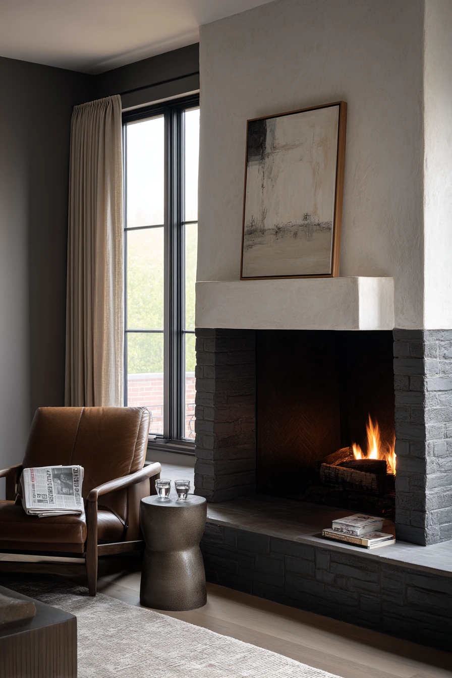 two tone fireplace ideas 8