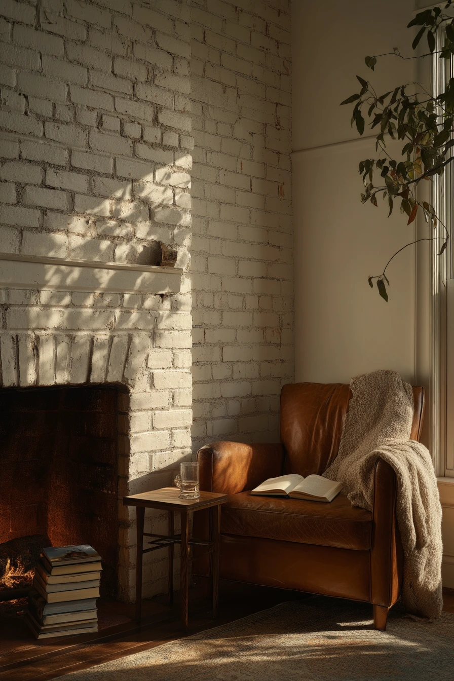 white brick fireplace ideas 17